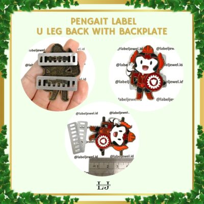 Pengait Label U Leg Back With Backplate